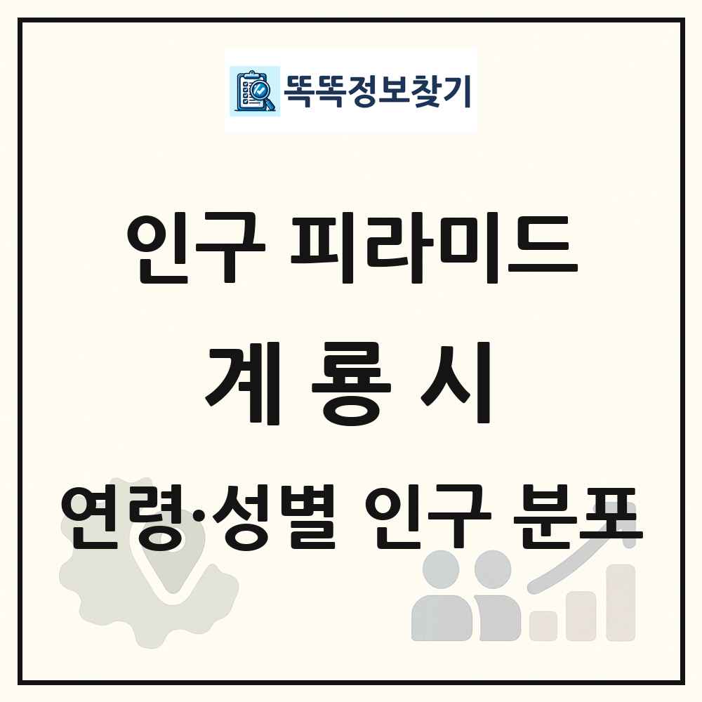 계룡시 인구 피라미드 링크 그림